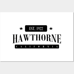 Hawthorne EST. 1922 (Standard Black) Posters and Art